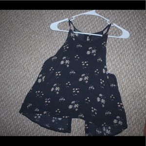 Pacsun flowy floral cropped cami